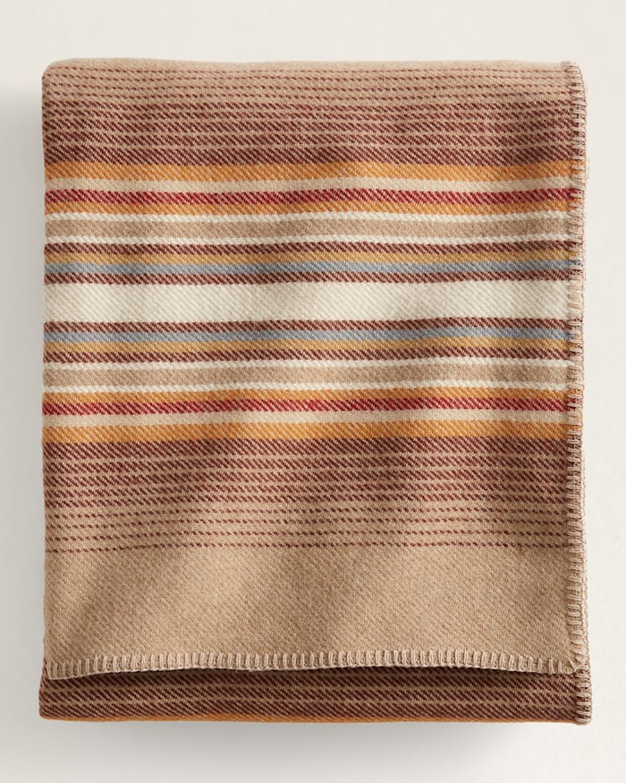 ECO-WISE WOOL PLAID/STRIPE BLANKET